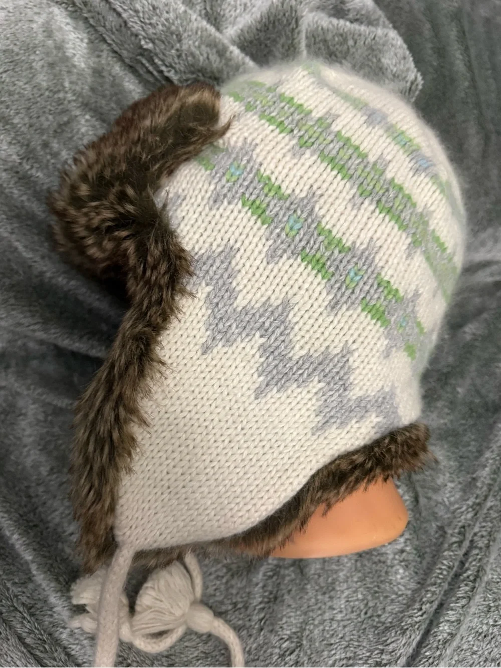 Aero Faux Fur Lined Knit Earflap Hat